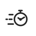 Fast stopwatch line icon. Fast time sign. Speed clock symbol urgency, deadline, time management, competition Ã¢â¬â for stock